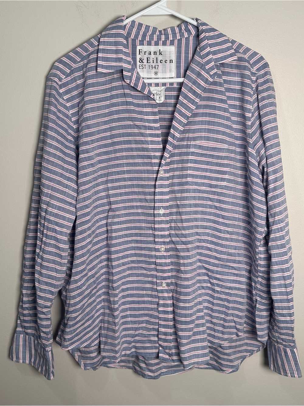 Frank & Eileen women’s Blue Stripe Button-Up Shirt